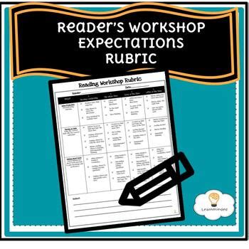 Reader S Workshop Expectations Rubric Poster For Grades 3 4 5 By