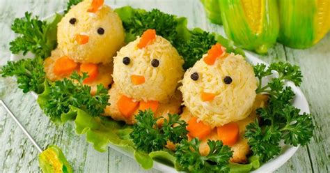 Rice Balls With Carrots In The Shape Of Chickens