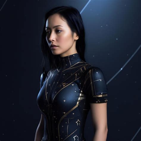 Premium Ai Image Illustration Of A Beautiful Woman In A Futuristic