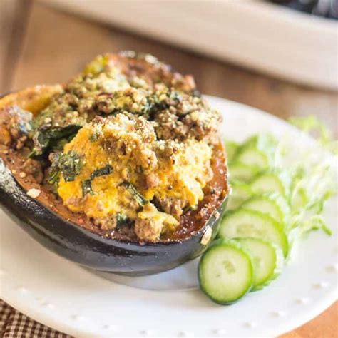 Ground Beef Stuffed Acorn Squash