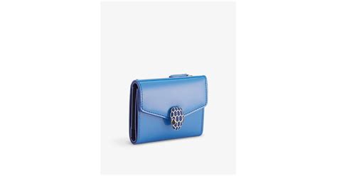 Bvlgari Serpenti Forever Compact Card Holder In Blue Lyst