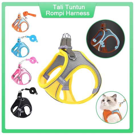 Jual Tali Tuntun Kucing Harness Kucing Anjing Rompi Glow In The Dark