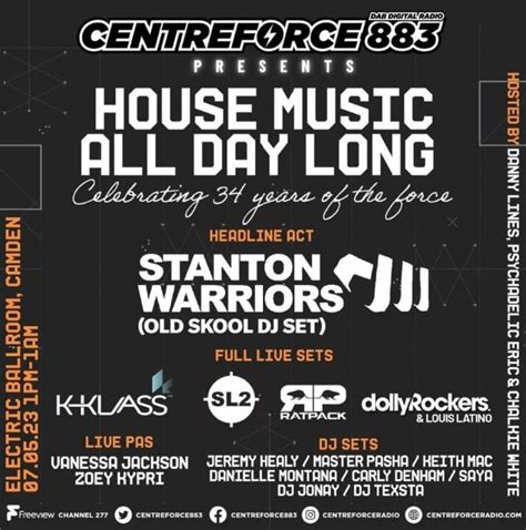 Centreforce Presents House Music All Day Long Electric Ballroom