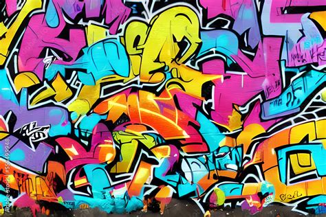 Graffiti Background Graffiti Art Abstract Graffiti Background Generative Ai Stock