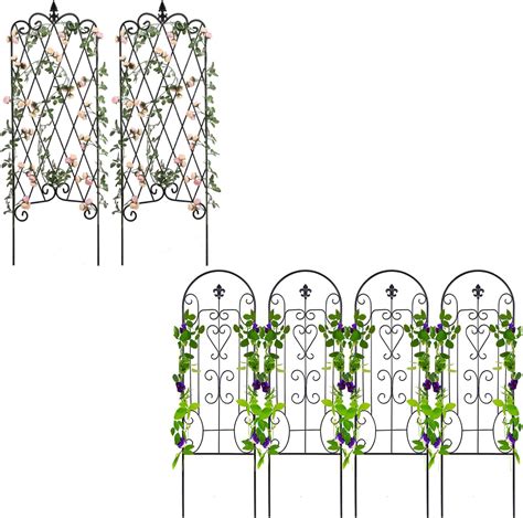 Amagabeli 4 Pack Garden Trellis For Climbing Plant Patio Lawn And Garden