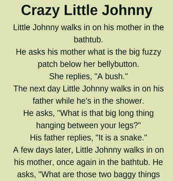 LITTLE JOHNNY(FUNNY STORY) - | Short jokes funny, Funny work jokes ...