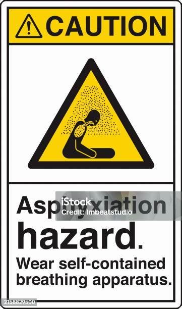 Ansi Z535 Safety Sign Marking Label Symbol Pictogram Standards Caution Asphyxiation Hazard Wear