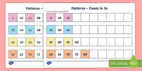 Counting In 5s Worksheet Teacher Made Twinkl