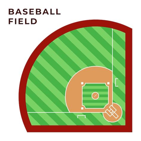 Ic Ne De Terrain De Baseball Illustration Plate De L Ic Ne Vectorielle