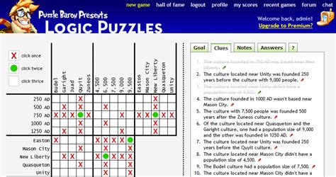 Printable Logic Puzzles | Puzzle Baron