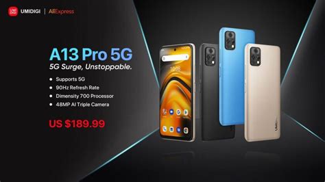 UMIDIGI A13 Pro 5G Se Hace Oficial Con Dimensity 700 Y Una Frecuencia