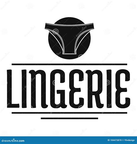 Lingerie Design Logo Simple Black Style Stock Vector Illustration Of