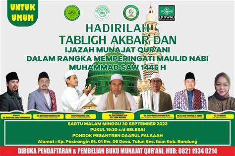 Peringati Maulid Nabi Muhammad Saw Pondok Pesantren Daarul Falaah Ibun