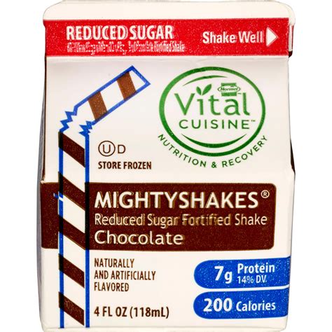 MightyShakes, NSA Chocolate Fortified Shake Beverage, 4 Ounce , (50 count) - RocketDSD