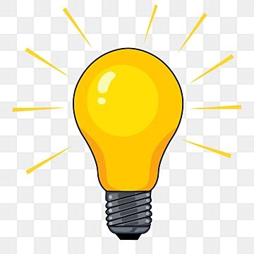 Glowing Yellow Bulb Vector Light Bulb Tube Light Png And Vector With