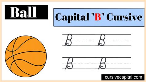 Capital B In Cursive Worksheet And Tutorial