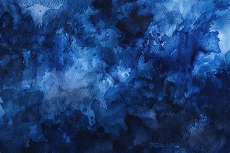 Dark Blue Watercolor Background Premium Ai Generated Image