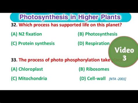 Plant Physiology Photosynthesis Mcq Plant Physiology Mcq