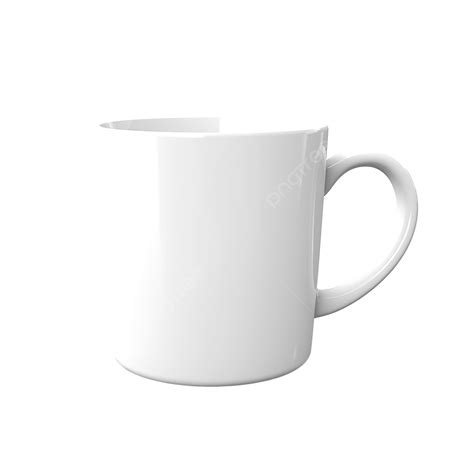 Render 3d Mug Putih Cangkir Putih Tanah Liat Png Transparan Dan Clipart Untuk Unduhan Gratis