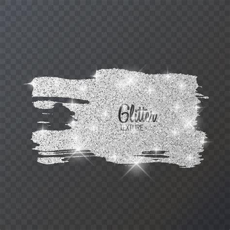Textura De Brillo Plateado Textura De Vector En Negro Vector Premium