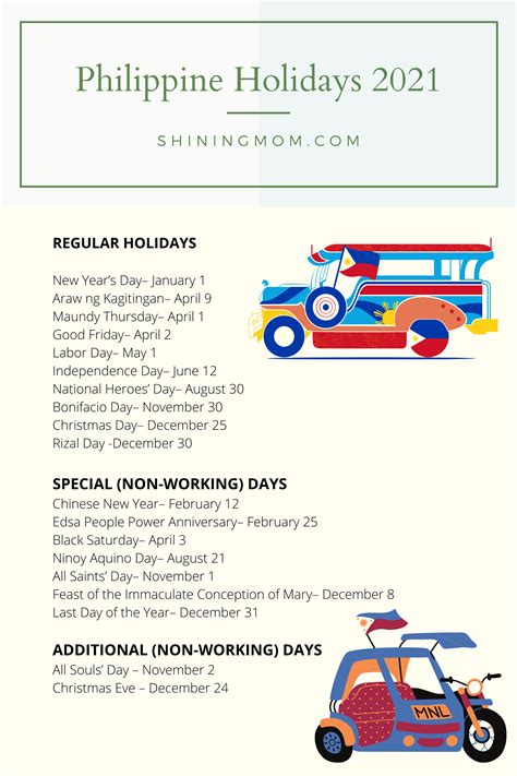 Philippine Holidays Holy Week 2021 Calendar Philippines