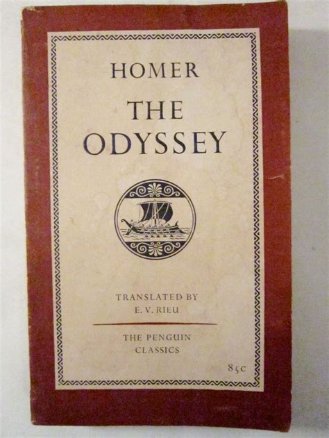 The Odyssey By Homer Translated By E V Rieu 1961 Penguin Classics Penguin Classics Homer