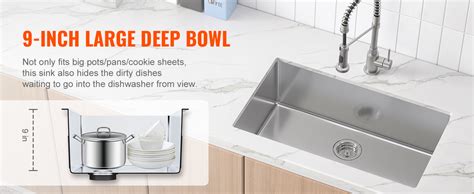 Vevor Kitchen Sink Stainless Steel Drop In Sinks Undermount