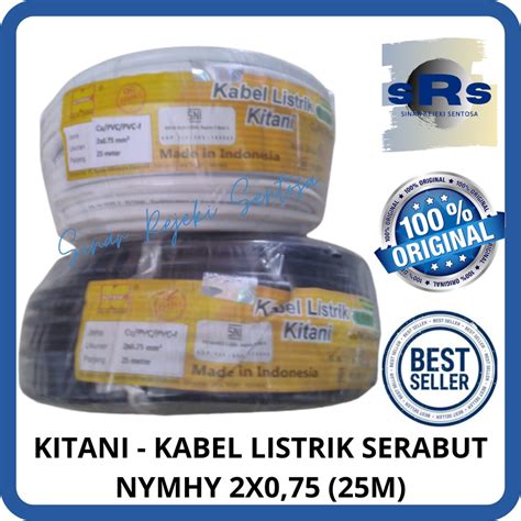 Jual KITANI KABEL LISTRIK SERABUT NYMHY 2X0 75 25M 1ROL Shopee