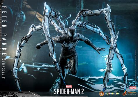 Hot Toys VGM56 Marvel S Spider Man 2 1 6th Scale Peter Parker Black Suit Collectible