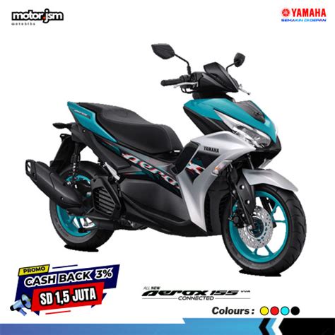 Jual YAMAHA ALL NEW AEROX 155 CONNECTED VERSION Cyan Silver DKI