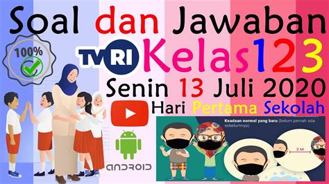 Soal Dan Jawaban Tvri Kelas Sd Senin Juli Youtube