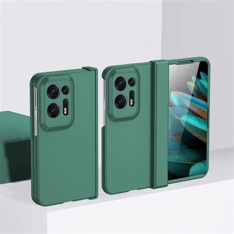 For OPPO Find N2 Skin Feel PC Phone Case With Hinge Green