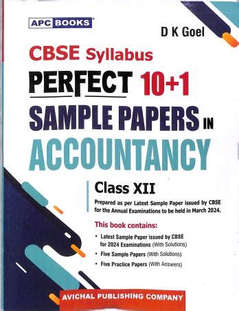 Buy APC CBSE Perfect 10 1 Sample Papers In Accountancy Class 12 Book Online