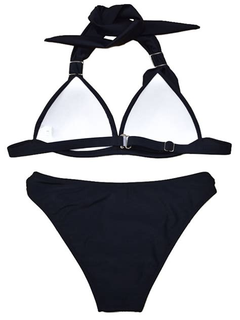 Damen Bademode Bikinis 2 Stück Normal Badeanzug Einfarbig Rückenfrei