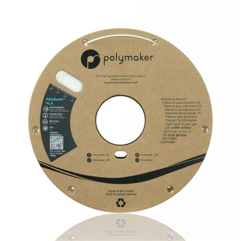 PLA PolySonic 1kg White Polymaker