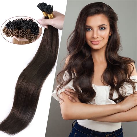 Sego I Tip Hair Extensions Human Hair Highlight Remy Straight Ombre