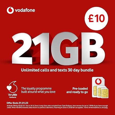 VODAFONE 87818 Pay As You Go 3 In 1 SIM Card Amazon Co Uk