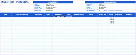 Asset Inventory Format In Excel ~ Excel Templates