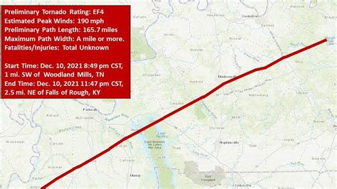 Path Of Ky Tornado Nws Determined Distance Traveled Lexington Herald Leader