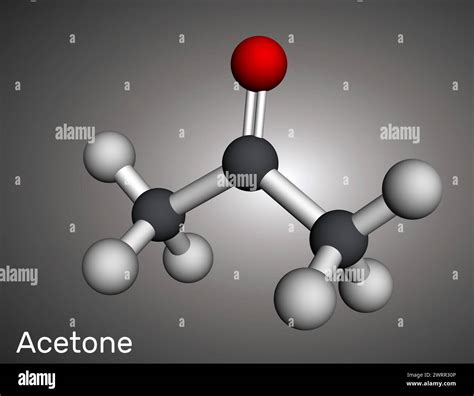 Acetone Ketone Molecule It Is Organic Solvent Molecular Model 3d