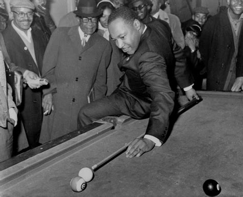 Martin Luther King Jr Shooting Pool In Chicago King Used Pool