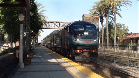 SCAX F125 917 Leads Metrolink Train 600 East Out Of Fullerton CA 09 19