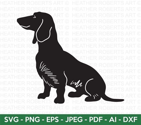 Dachshund Dog Svg Dog Silhouette Svg Playful Dog Svg Dog Breed Svg