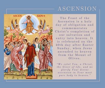 Feast of the Ascension of Our Lord, God, and Savior, Jesus Christ | Byzantine Catholic Eparchy ...