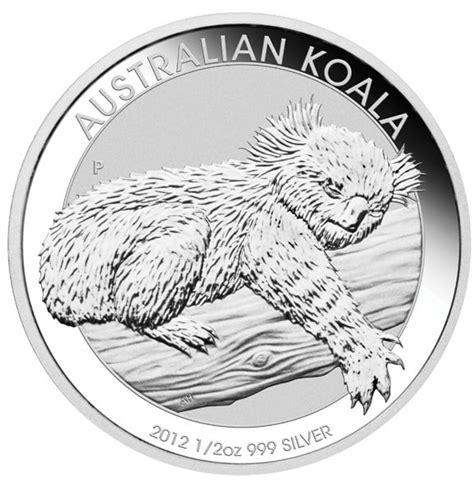 1 2oz Perth Mint Silver Koala Coin 2012 BU