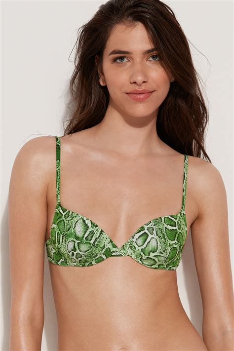 Tropical Snake Push Up Bikini Top Push Up Women Tezenis