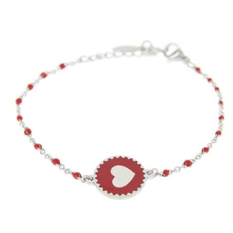 Kalli Armband Heart Coin Red Mm Zilver Shop Online