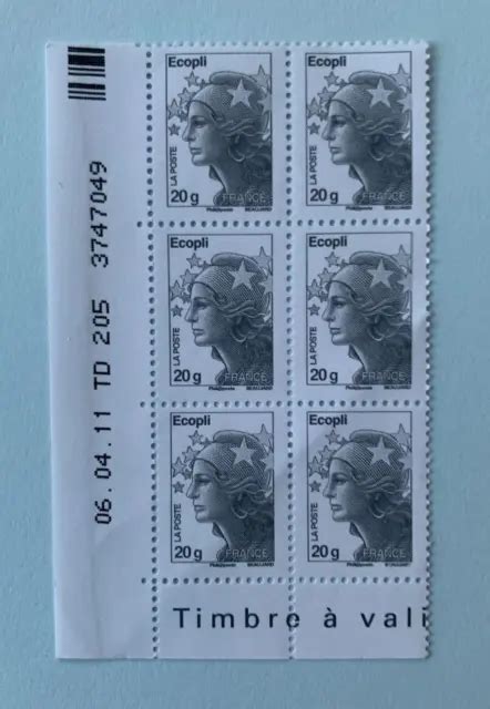 COIN DATÉ TIMBRES France 2011 YT 4565 neuf Marianne de Beaujard 06 04