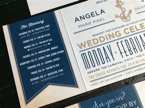 Nautical Custom Fold Wedding Invitation Suite Wedding Etsy