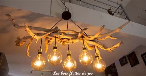 Lustre En Bois Flottes Avec Ampoules Vintage Ceiling Lights Lighting